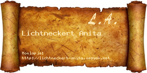 Lichtneckert Anita névjegykártya